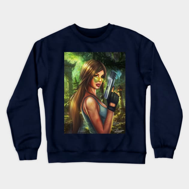 Lara Croft Crewneck Sweatshirt by Dhaxina